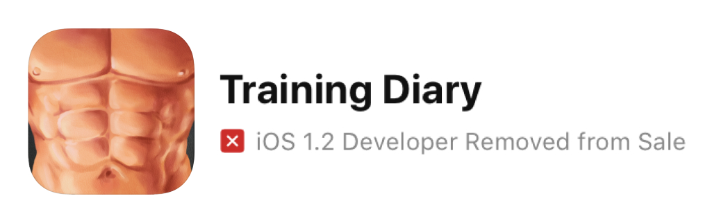 Training Diary iOS app icon